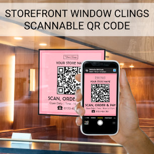 Panneau de magasin Code QR scannable   Scannez, co