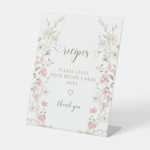 Panneau de mariage à partager une recette florale