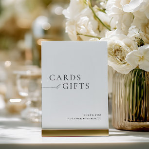 Panneau de mariage Cartes & Cadeaux Noir & Blanc S