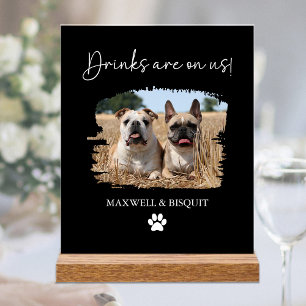 Panneau de mariage en acrylique pour boissons pour