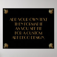 Panneau de mariage personnalisé en Art Déco Or Noi