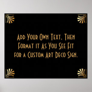 Panneau de mariage personnalisé en Art Déco Or Noi