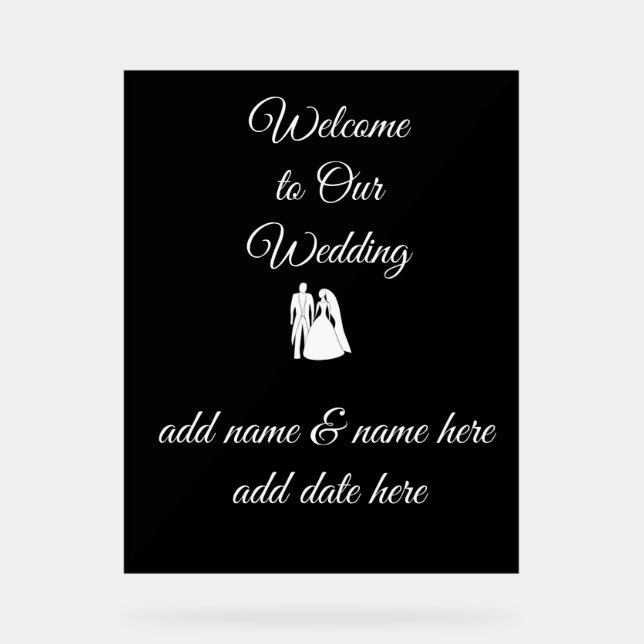 Panneau de mariage / réception (Recto)