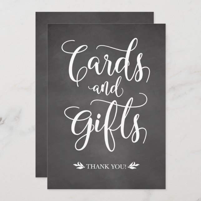 Panneau de mariage rustique pour cartes et cadeaux (Devant / Derrière)