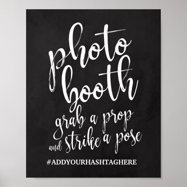 Panneau de mariage tableau noir Photomaton 8x10 (Devant)