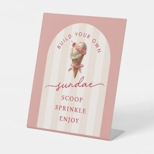 Panneau de Mariage Thème Bar à Glaces et Sundaes