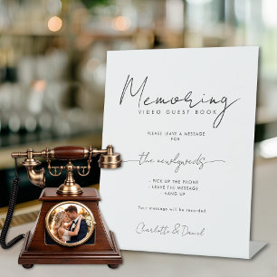 Panneau de message de livre d'or Memoring