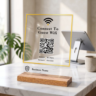Panneau de mot de passe Wifi d'entreprise avec con