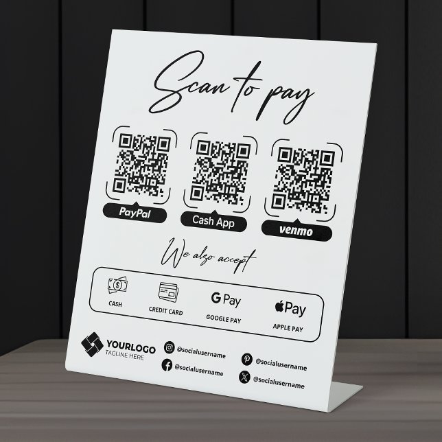 Panneau de paiement par code QR « Scanner pour pay (Créateur téléchargé)