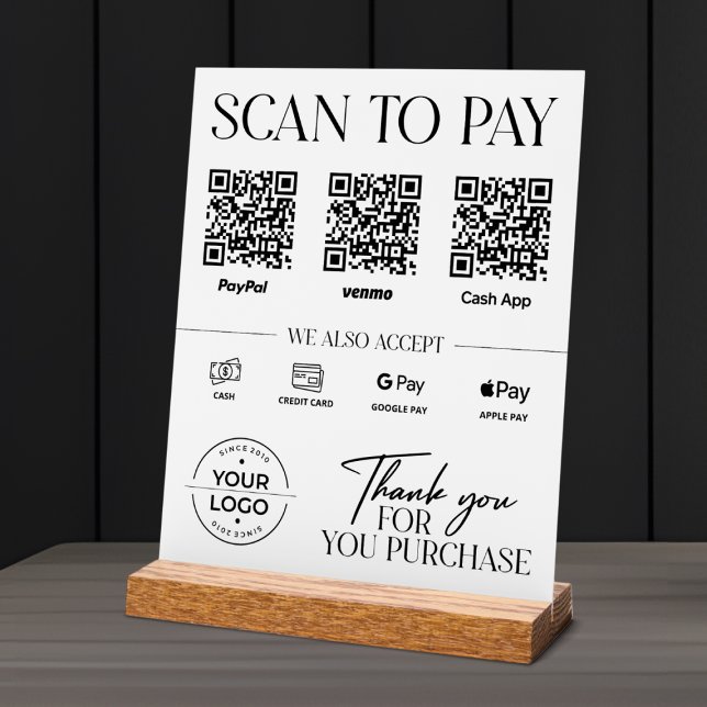 Panneau de paiement par scan moderne : PayPal, Ven (Créateur téléchargé)