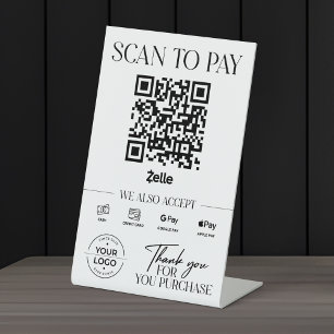 Panneau de paiement par scan moderne Zelle