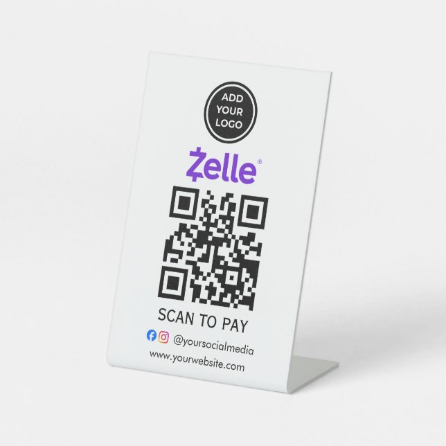 Panneau de paiement Zelle Ajouter un code de numér (Recto)
