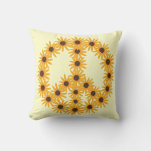 Panneau de Paix des Tournesols Jaunes Coussins per