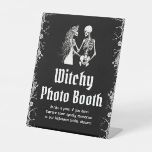 Panneau de photomaton gothique Halloween sorcière 