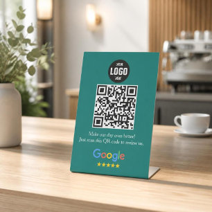 Panneau de piédestal de code QR pour les avis Goog