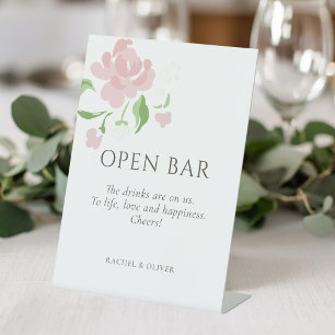 Panneau de piédestal de table de mariage à bar ouv