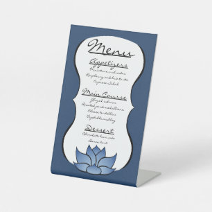 Panneau de Piédestal Exquis Lotus en Bleu
