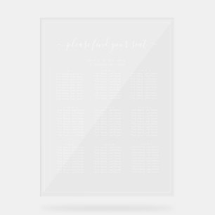 Panneau de plan de table en acrylique clair texte