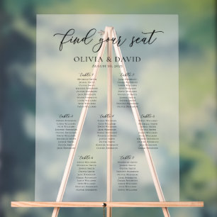 Panneau de plan de table en acrylique Elegant Scri