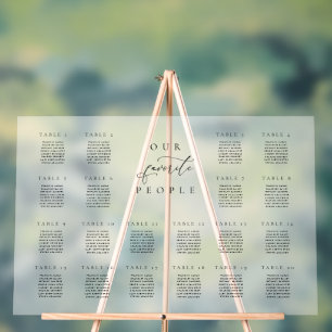Panneau de plan de table en acrylique givré pour 2