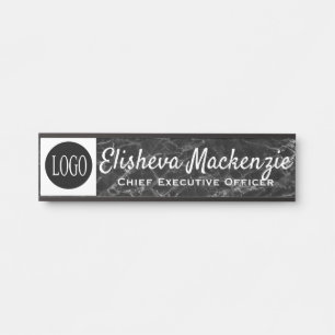 Panneau de plaque de nom de porte de bureau - Logo