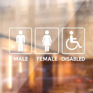 Panneau de porte de toilettes pour hommes et femme