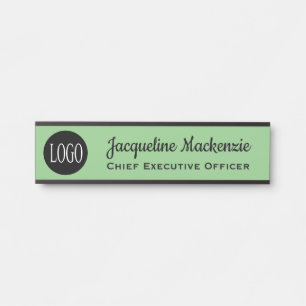 Panneau de porte pour bureau avec logo Nom Plaque 