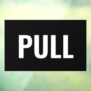 Panneau de porte "PULL", noir/blanc, fenêtre de me