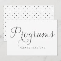 Panneau de programmes de mariage à écriture délica