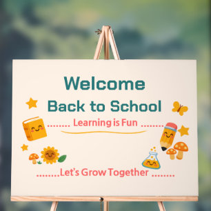 Panneau de rentrée scolaire Bienvenue en classe En
