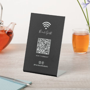 Panneau de réseau Wifi QR code pour les Médias Soc