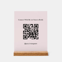 Panneau de réservation de code QR d'esthéticienne