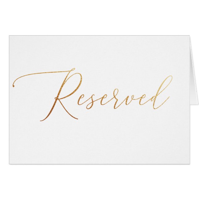 Panneau de réservation de mariage à écriture dorée (Devant Horizontal)