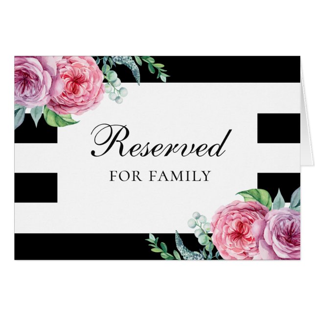 Panneau de réservation de mariage boho. Fleurs ros (Devant Horizontal)