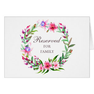 Panneau de réservation de mariage floral tropical