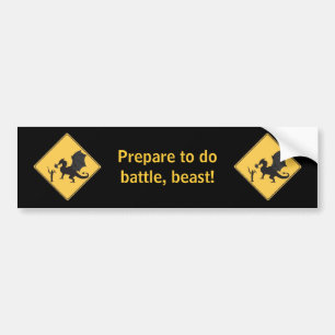 Panneau de route - Sticker de pare-chocs Knight &