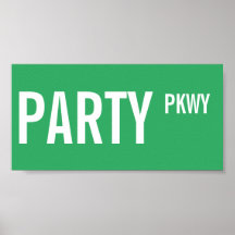 Panneau de rue Party Parkway Signal de décoration