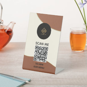 Panneau de signalisation - Affichage du menu QR