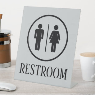Panneau de signalisation de toilettes salle de bai