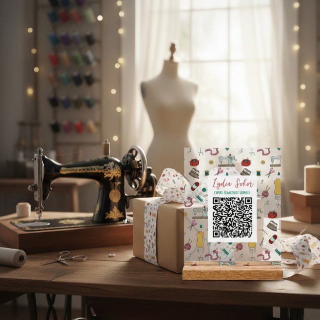 Panneau de signalisation d'entreprise avec code QR (Créateur téléchargé)