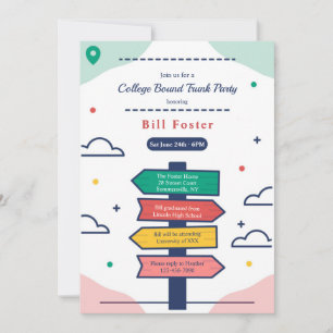 Panneau de signalisation directionnel Invitation a