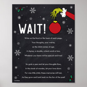 Panneau de signature de livre d'or du Grinch sur t