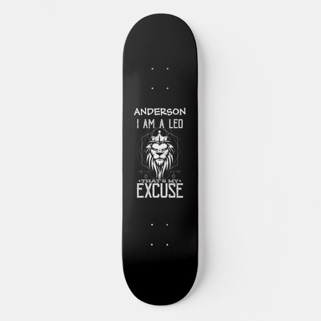 panneau de skateboard Panneau Leo Zodiac personnal (Recto)