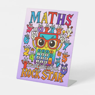 Panneau de socle de Mathématiques Rockstar pour la