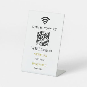 Panneau de socle de réseau de code QR WiFi personn