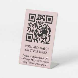 Panneau de socle de table DIY Code QR Entreprise