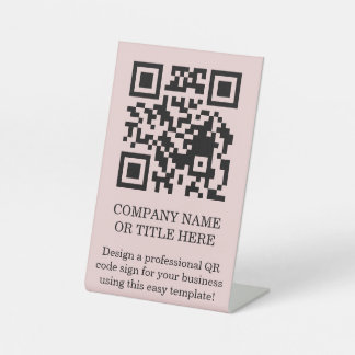 Panneau de socle de table DIY Code QR Entreprise