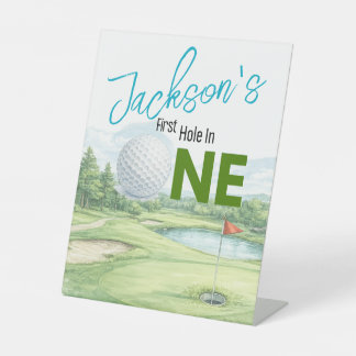 Panneau de socle pour premier anniversaire de golf