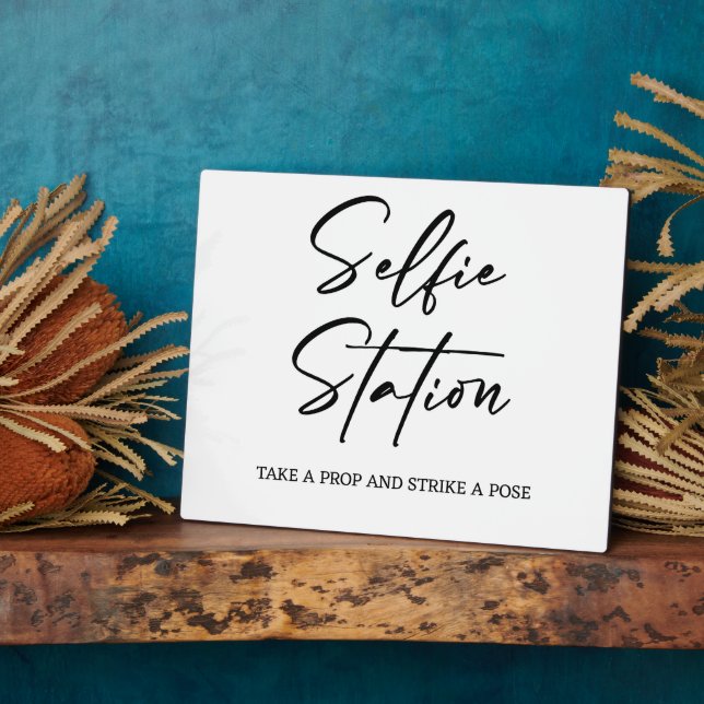 Panneau de station Selfie Plaque de Tabletop avec  (Côté)
