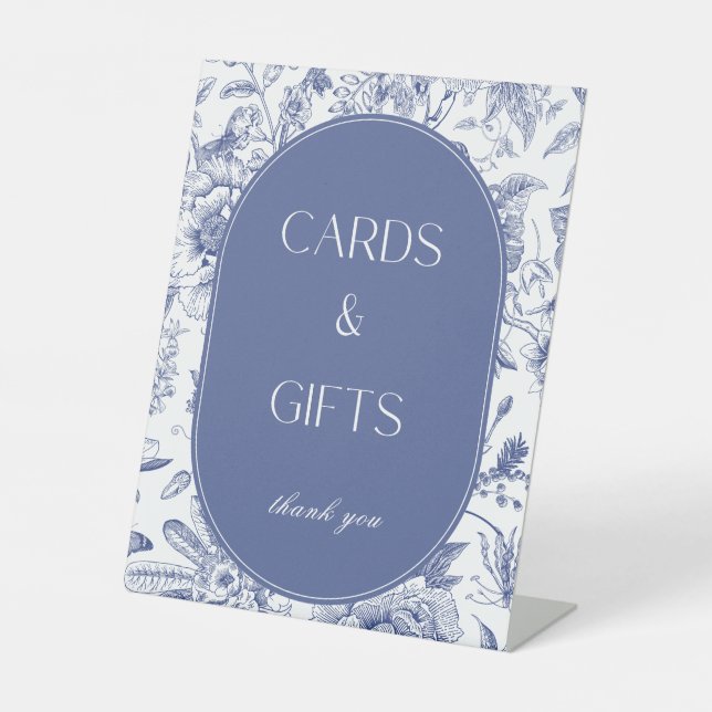 Panneau de table Cadeaux et Cartes Chinoiserie Ble (Recto)